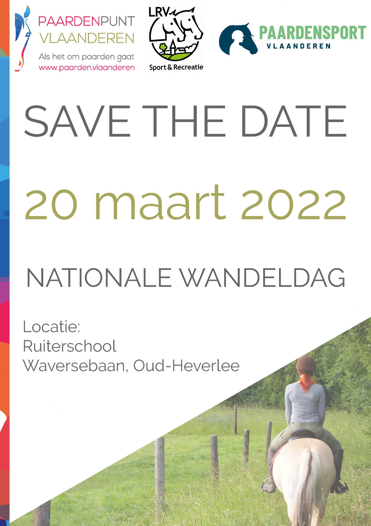 Nationale wandeldag 20 maart 2022